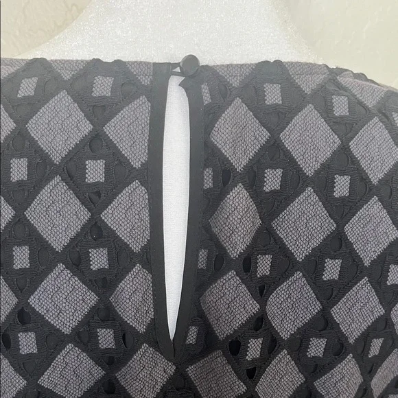 Banana Republic Cobalt Blue/Black Geometric Design Dress Size12. - Picture 6 of 10